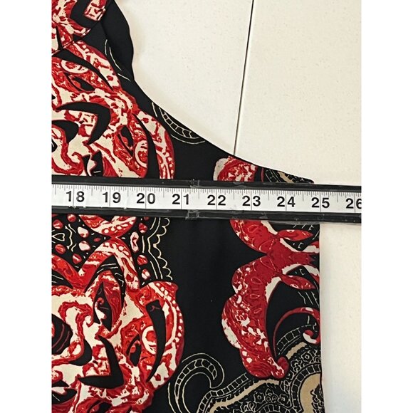 Ashley Stewart Top Womens Plus Size 26 4X Shirt Sleeveless Tunic Blouse Red Work - Picture 12 of 16